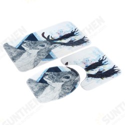 3 Pcs Bath Mat Non-Slip Pedestal Floor Carpet Rugs Toilet Lid Cover Bathroom 3 Pcs Bath Mat Non-Slip Pedestal Floor Carpet Rugs Toilet Lid Cover Bathroom