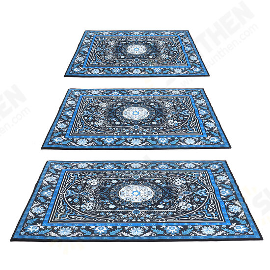 Anti-Slip Floor Mat Navy Blue Super Soft Print Traditional Persian Door Entrance Mat