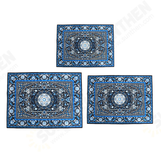 Anti-Slip Floor Mat Navy Blue Super Soft Print Traditional Persian Door Entrance Mat