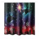 Christmas Shower Curtain Bathroom Rug Mat Toilet Lid Cover Bath Set Non Slip