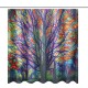 Colorful Dreamy Tree Pattern Bathroom Waterproof Shower Curtain Floor Mat Pedestal Rug Toilet Lid Cover Bath Mat