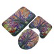 Colorful Dreamy Tree Pattern Bathroom Waterproof Shower Curtain Floor Mat Pedestal Rug Toilet Lid Cover Bath Mat