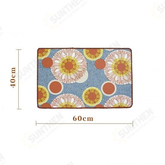 Mandala Printed Mats Retro Flower Printed Carpet Mat Non-slip Doormat for Kitchen Bathroom Toilet Home Decoration