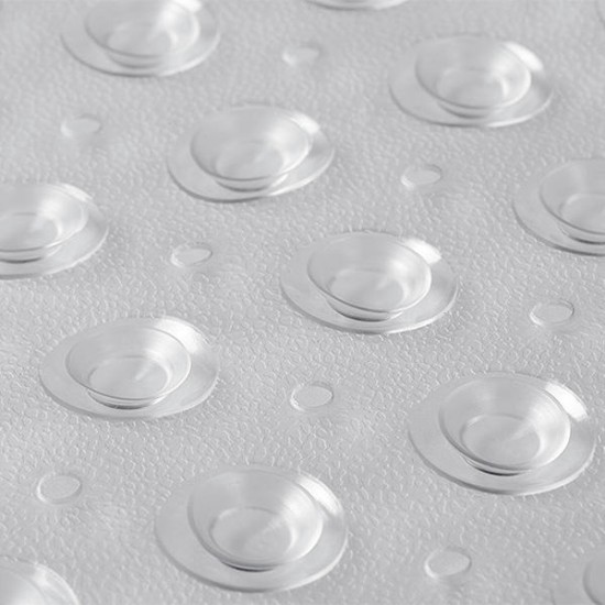 KC-BM23 Rectangle Non-Slip Mat Machine Washable Bathtub Sution Cup Mat Clear Antibacterial