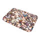 Stones Soft Flannel Kitchen Living Room Floor Mat Rug Non-slip Door Mat Carpet