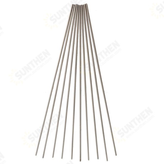 10pcs 2mmx250mm Titanium Round Bar Grade 5 Rod Tube