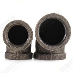 1/2 Inch 4/3 Inch Black 90 degree Malleable Iron Pipe Threaded Elbow For DIY Flange Fittings Bracket 1/2 Inch 4/3 Inch Black 90 degree Malleable Iron Pipe Threaded Elbow For DIY Flange Fittings Bracket