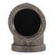 1/2 Inch 4/3 Inch Black 90 degree Malleable Iron Pipe Threaded Elbow For DIY Flange Fittings Bracket