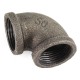 1/2 Inch 4/3 Inch Black 90 degree Malleable Iron Pipe Threaded Elbow For DIY Flange Fittings Bracket