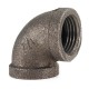 1/2 Inch 4/3 Inch Black 90 degree Malleable Iron Pipe Threaded Elbow For DIY Flange Fittings Bracket