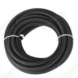 20FT AN6 AN8 Fuel Hose Oil Gas Line Nylon Stainless Steel Braided Silver Black 20FT AN6 AN8 Fuel Hose Oil Gas Line Nylon Stainless Steel Braided Silver Black