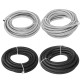 20FT AN6 AN8 Fuel Hose Oil Gas Line Nylon Stainless Steel Braided Silver Black