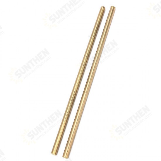 2pcs 150mm x 5mm Brass Rod Bar Hardware Solid Round Rods