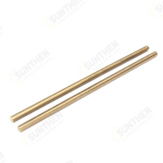 2pcs 150mm x 5mm Brass Rod Bar Hardware Solid Round Rods