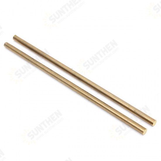 2pcs 150mm x 5mm Brass Rod Bar Hardware Solid Round Rods