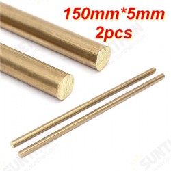 2pcs 150mm x 5mm Brass Rod Bar Hardware Solid Round Rods 2pcs 150mm x 5mm Brass Rod Bar Hardware Solid Round Rods