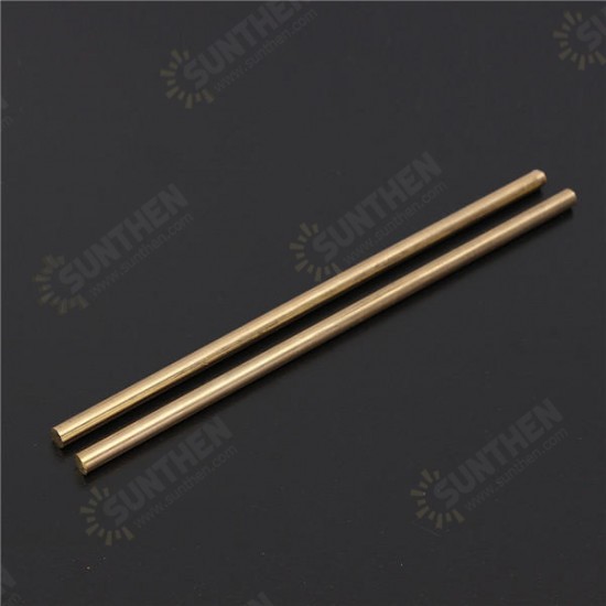 2pcs 150mm x 5mm Brass Rod Bar Hardware Solid Round Rods