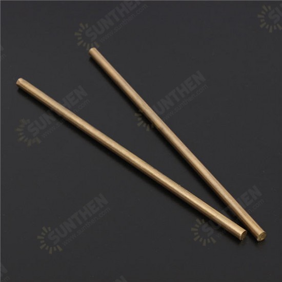 2pcs 150mm x 5mm Brass Rod Bar Hardware Solid Round Rods