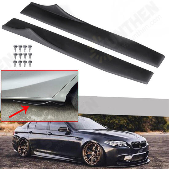 2pcs 88cm Universal Side Skirts Extension Rocker Splitters Winglet Wings Canard Diffuser