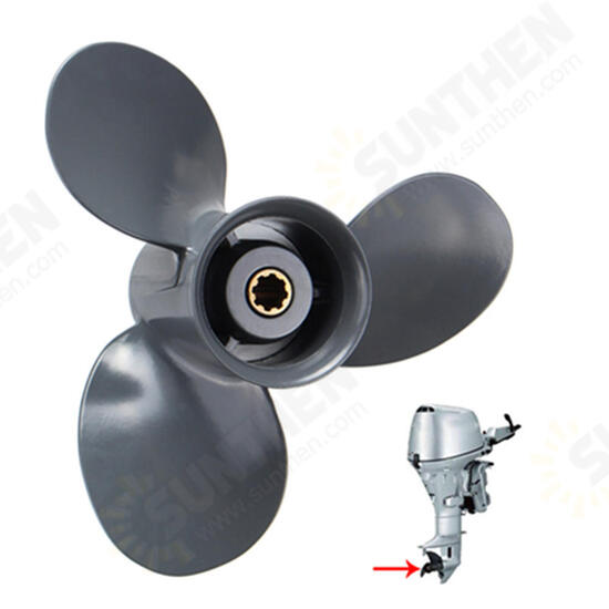 3 Blade Aluminum 12.439 1/4 x 10 Outboard Engine Propeller Prop for Honda 15-20HP