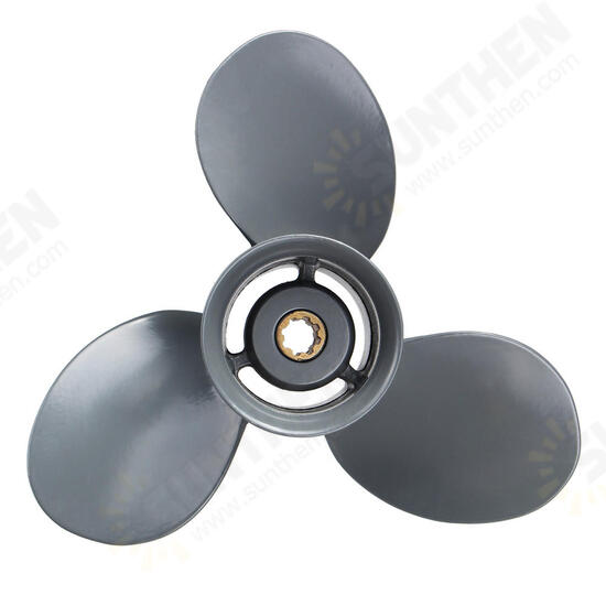 3 Blade Aluminum 12.439 1/4 x 10 Outboard Engine Propeller Prop for Honda 15-20HP