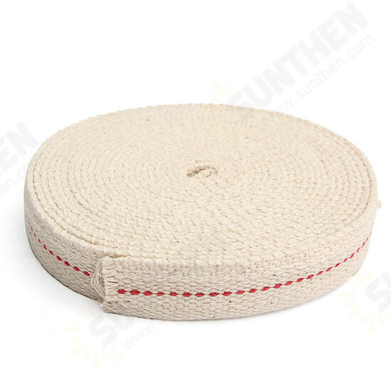 3/4 Inch Flat Cotton Wick 15 Foot Length Wick For Oil Lamps and Lanterns 4.5M