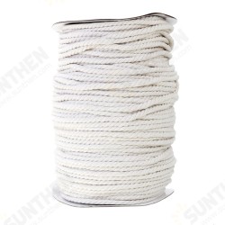 3/4/5/6mm Natural White Braided Wire Cotton Twisted Cord Rope DIY Craft Macrame String 3/4/5/6mm Natural White Braided Wire Cotton Twisted Cord Rope DIY Craft Macrame String