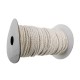 4mm Braided Cotton Rope 3 Strands Natural Braided Twisted Cotton Cord Rope Multifunctional Tools