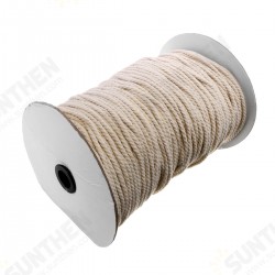 4mm Braided Cotton Rope 3 Strands Natural Braided Twisted Cotton Cord Rope Multifunctional Tools 4mm Braided Cotton Rope 3 Strands Natural Braided Twisted Cotton Cord Rope Multifunctional Tools