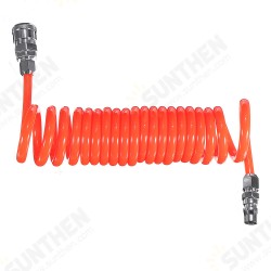 5mm Inner Diameter PU Spriral Air Hose 3-15 Meters Long with Bend Restrictor 1/4 Inch Quick Coupler and Plug 5mm Inner Diameter PU Spriral Air Hose 3-15 Meters Long with Bend Restrictor 1/4 Inch Quick Coupler and Plug