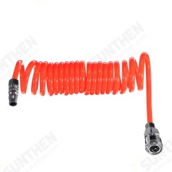 5mm Inner Diameter PU Spriral Air Hose 3-15 Meters Long with Bend Restrictor 1/4 Inch Quick Coupler and Plug 5mm Inner Diameter PU Spriral Air Hose 3-15 Meters Long with Bend Restrictor 1/4 Inch Quick Coupler and Plug