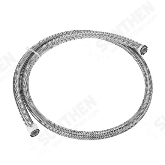 AN3 AN4 AN6 AN8 AN10 3FT Fuel Hose Oil Gas Line PTFE Stainless Steel Braided