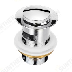 Bathroom Drain Stopper Sink Tap Set Push Buttons Pop up Waste Plug Slotted Drain