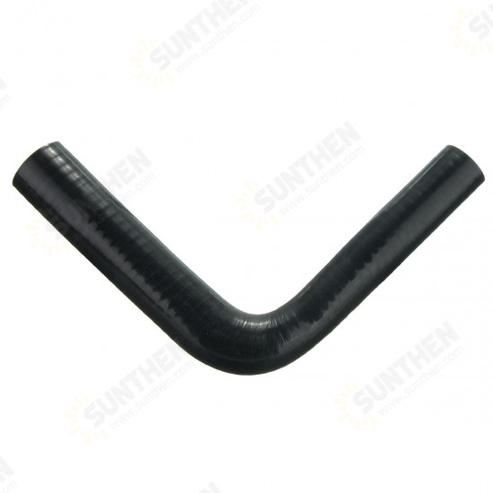 Black 150mm Length Silicone Tube 90 Degree Tubing Turbo Coolant Tube Silicone Vacuum Hose