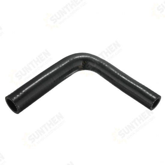 Black 150mm Length Silicone Tube 90 Degree Tubing Turbo Coolant Tube Silicone Vacuum Hose