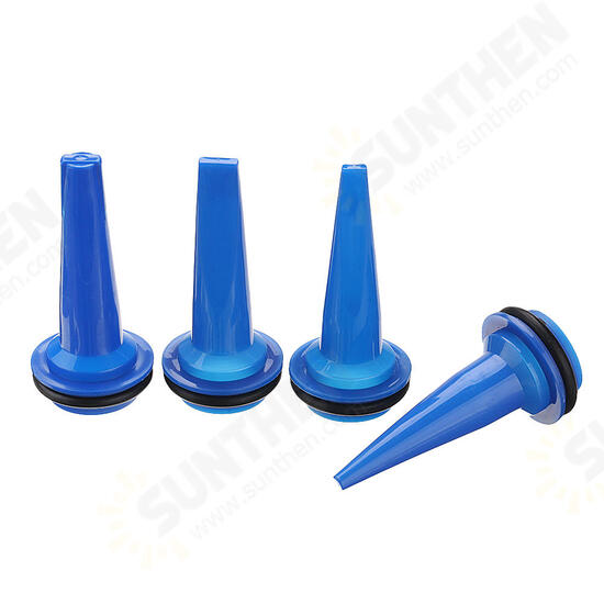 4pcs Glue Pistol Nozzle Tip Flat Head with Apron for Pneumatic Glue Pistol Soft Glass Glue Pistol