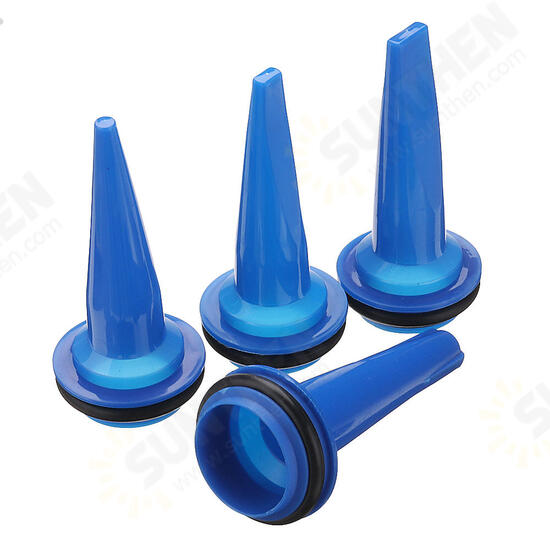 4pcs Glue Pistol Nozzle Tip Flat Head with Apron for Pneumatic Glue Pistol Soft Glass Glue Pistol