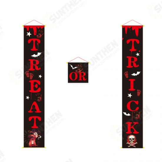 Halloween Porch Banner Outdoor Decorations for Home Hanging Pendant Ornament