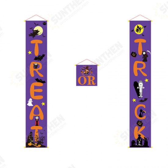 Halloween Porch Banner Outdoor Decorations for Home Hanging Pendant Ornament