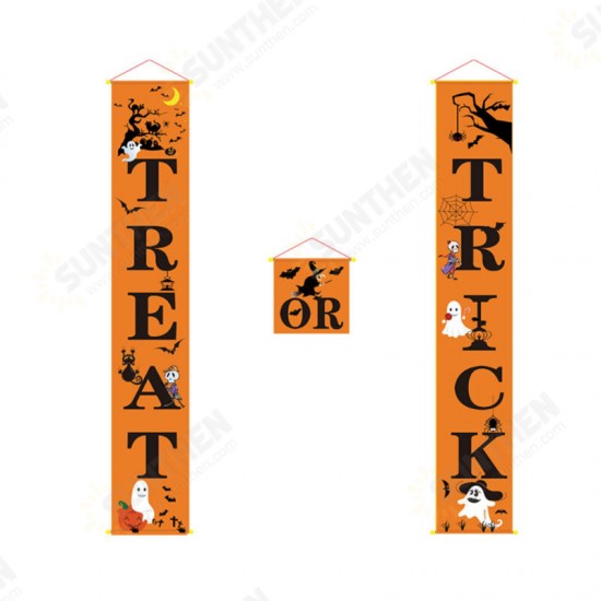 Halloween Porch Banner Outdoor Decorations for Home Hanging Pendant Ornament