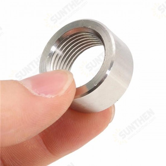 M18x1.5 Round Sensor Nut Thread Stainless Steel Exhaust Pipe Base O2 Oxygen Sensor Nut