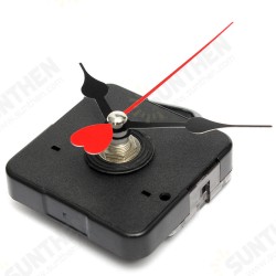 Quartz Clock Wall Movement Mechanism Black Red Hearts Hand Repair Part Kit DIY Quartz Clock Wall Movement Mechanism Black Red Hearts Hand Repair Part Kit DIY