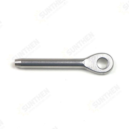 Stainless Steel T316 Silver Marine Swage Eye Terminal Screw for Cable Railing - 1/8 Inch Cable