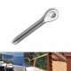 Stainless Steel T316 Silver Marine Swage Eye Terminal Screw for Cable Railing - 1/8 Inch Cable