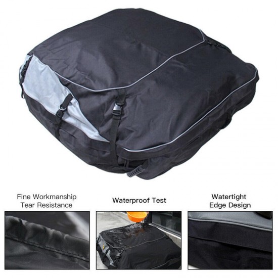 Waterproof Car Roof Top Rack Bag Cargo Carrier Luggage Bag Storage Outdoor Travel