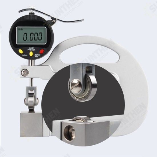 0-10mm 0.001mm High Accuracy Digital Micron Thickness Gauge with Roller Insert Computer PLC Connectable