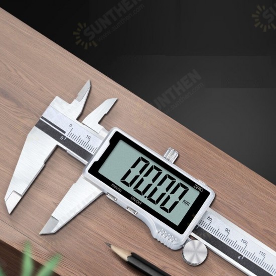 0-150mm 2.4inch LCD Display Full Screen Digital Calipers Gauge Full Metal Electronic Vernier Caliper Measuring Tool with Box