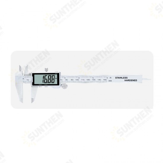 0-150mm 2.4inch LCD Display Full Screen Digital Calipers Gauge Full Metal Electronic Vernier Caliper Measuring Tool with Box