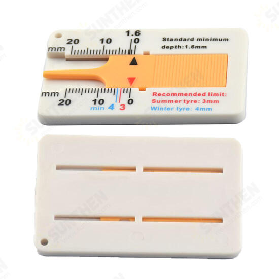 0-20mm Auto Car Tyre Tread Depthometer Depth Indicator Gauge Gage Motorcycle Trailer Van Wheel Measure Tool Measrement Supplies