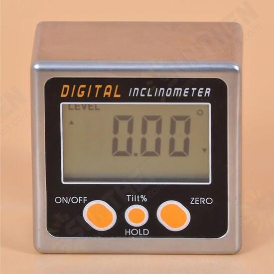 0-360° Digital Inclinometer Mini Bevel Box Angle Gauge Protractor Level Tool with Magnetic Base